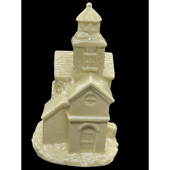 Vintage Sankyo Collectible Pearlescent Ceramic Music Box Figurine 6.5" Tall - Picture 2 of 8